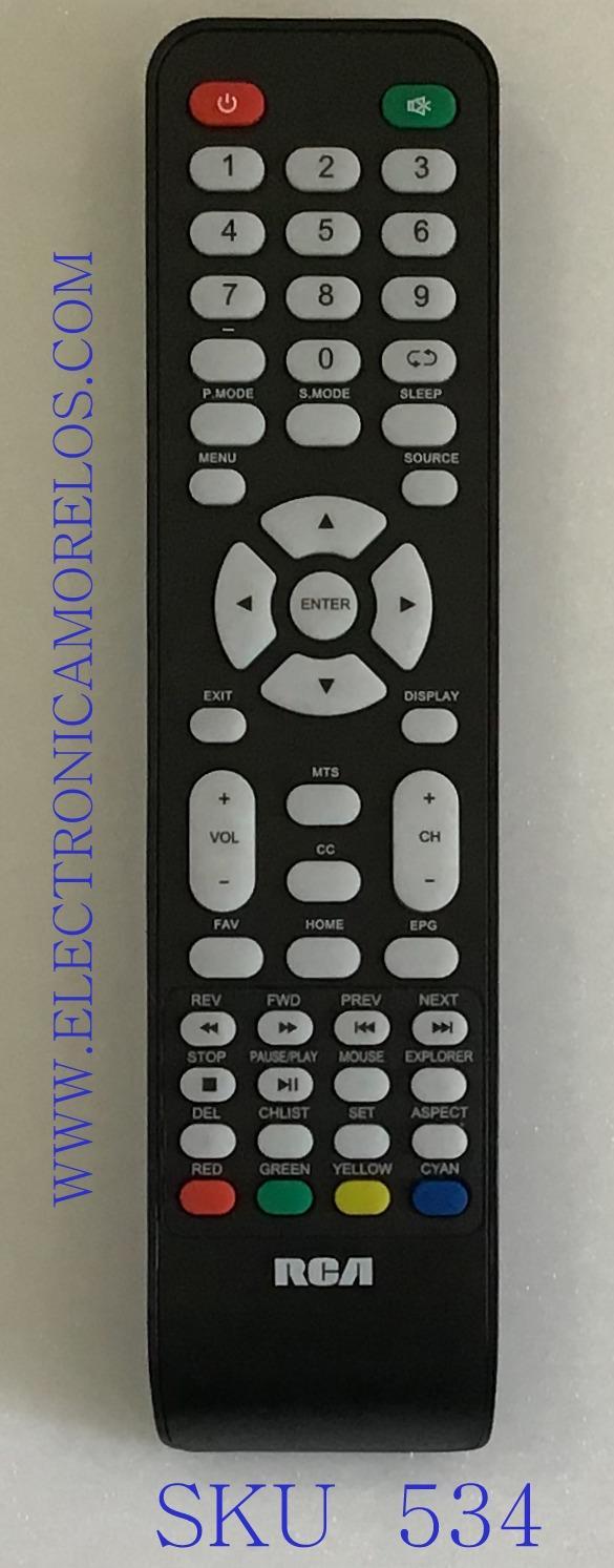 CONTROL REMOTO PARA TV RCA / HR-5IE-3 / RTV32Z2SM / RTV32D11SM
